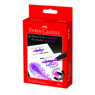 MARCA TEXTO SUPER GEL  - ROSA - CX 06 - FABER