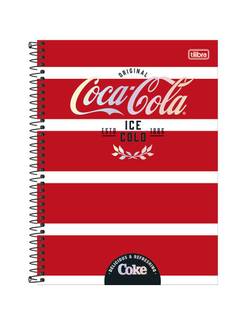 CADERNO UNIV CAPA DURA 1X1 80FLS - COCA-COLA - PCT 4 - TILIBRA