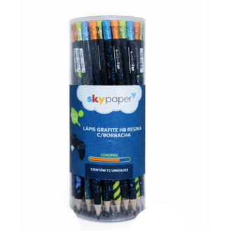 LAPIS PRETO HB GAMER C/BORRACHA - GM1202 - DPL 72 - SKYPAPER