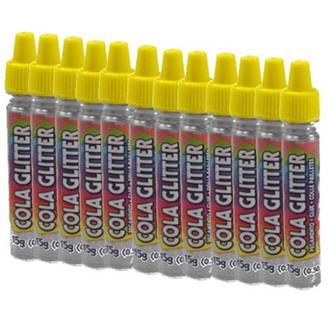 COLA COLORIDA C/GLITER 23G - PRATA - CX 12 - ACRILEX