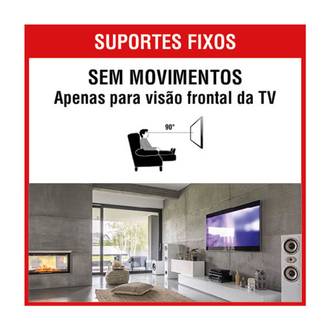 SUPORTE P/ TV FIXO UNIVERSAL 10" A 100" - SBRU859 - UN - BRASFORMA