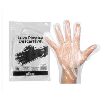 LUVA PLAST.DESCARTAVEL 100 UND TAM UNICO - 32243 - UN - NOBRE