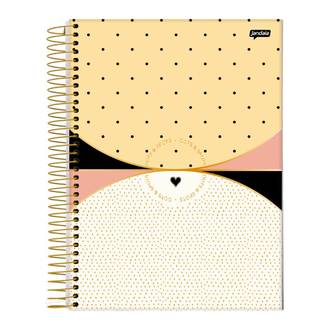 CADERNO UNIV CAPA DURA 10X1 160FLS - 72783-26 - DOTS E SPOTS - UN - JANDAIA