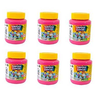 TINTA GUACHE 250ML  - ROSA - CX 06 - ACRILEX
