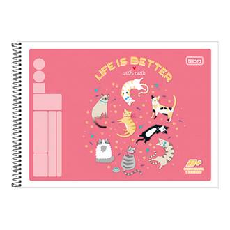 CADERNO DESENHO CAPA FLEXIVE 48FLS - ESPIRAL - MAIS+ - UN - TILIBRA