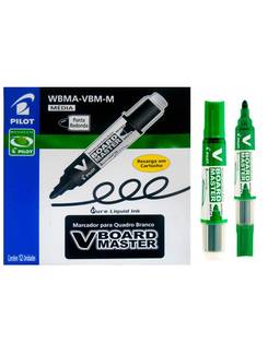 MARCADOR PINCEL QUADRO BRANCO WBMA - VERDE - CX 12 - PILOT