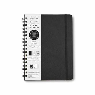 CADERNO ESPIRAL CAPA DURA CLAS 80FLS / PRETO 1804 - UN - CICERO