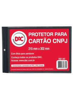 PROTETOR P/ CARTAO CNPJ 215 X 302MM - 047 - UN - DAC