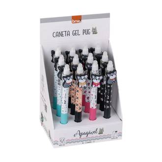 CANETA GEL APAGAVEL PUG 0,7MM - CA0219 - DPL 12 - BRW