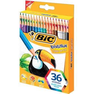 LAPIS DE COR EVOLUTION SEXTAVADO  BIC - C/36 - UN - BIC