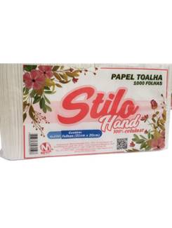 PAPEL TOALHA INTERFOLHADO 100% CELULOSE - 22X21 - STILO - C/1000 - UN - MEYORS