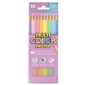 LAPIS DE COR MULTICOLOR PASTEL 10 CORES - 111000NP - PCT 12 - FABER