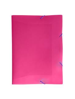 PASTA ELASTICO PLASTICA A4/FULL COLOR - 0442 - PINK - UN - DELLO