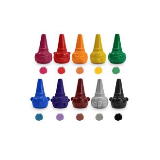 GIZ DE CERA ENCAIXA NO DEDO 10 CORES - COLOR JOY - 10225 - CX 12 - LEO E LEO