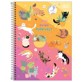CADERNO UNIV CAPA DURA 1X1 80FLS - HUG ME - UN - TILIBRA