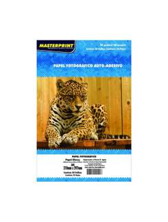 PAPEL GLOSSY ADESIVO A4 20FLS - 80G - 302010073 - UN - MASTERPRINT