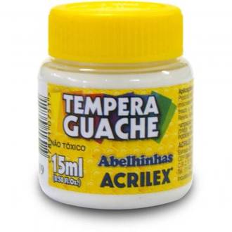TINTA GUACHE 15ML  - BRANCO - CX 12 - ACRILEX