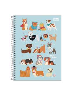 CADERNO UNIV CAPA DURA 1X1 80FLS - HUG ME - PCT 4 - TILIBRA