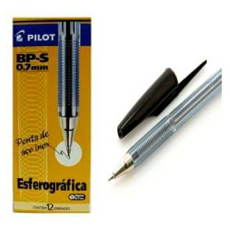 CANETA BPS PONTA FINA 0,7MM - PRETO - CX 12 - PILOT