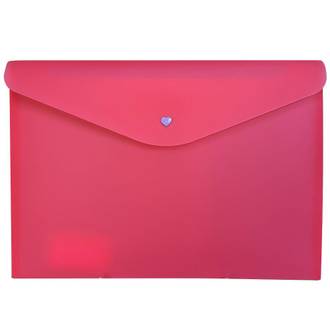 PASTA ENVELOPE C/ BOTAO A4 FULL COLOR - 0014 - PINK - UN - DELLO