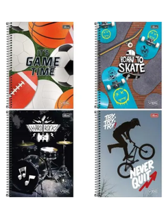 CADERNO UNIV CAPA DURA 1X1 96FLS - ZOOM+ MASC - UN - TILIBRA