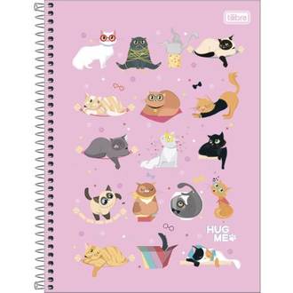 CADERNO UNIV CAPA DURA 1X1 80FLS - HUG ME - PCT 4 - TILIBRA