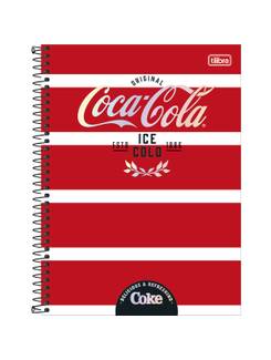CADERNO UNIV CAPA DURA 1X1 80FLS - COCA-COLA - UN - TILIBRA