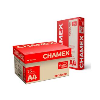 PAPEL CHAMEX ECO RECICLADO 75G 500FLS - A4 - CX 10 - CHAMEX