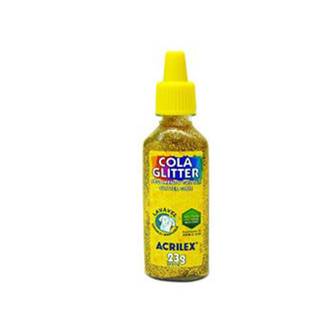 COLA COLORIDA C/GLITER 23G - OURO - UN - ACRILEX