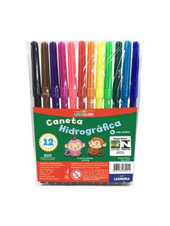 CANETA HIDROGRAFICA C/12 CORES - 4517 - PCT 12 - LEO E LEO