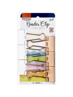 PRENDEDOR DE PAPEL 25MM C/6 BD2503 - BRANCO E ROSE GOLD - UN - BRW