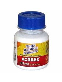 TINTA ACRILICA BRILHANTE 37ML 03340 - BRANCO - CX 12 - ACRILEX