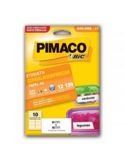 ETIQUETA P/CONGELADOR/FREEZER A5 12 FL - 34X65 - UN - PIMACO