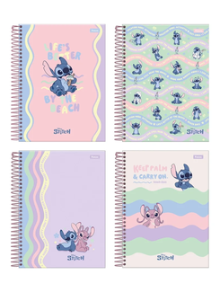 CADERNO COLEGIAL CAPA DURA 1X1 80FLS - 3370738 - STITCH - PCT 4 - FORONI