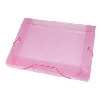 PASTA ELASTICO PLASTICA 4CM OFICIO - 1024 - ROSA - UN - ACP
