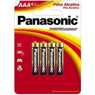 PILHA ALCALINA PALITO AAA C/4 - LR03XAB/B4 - UN - PANASONIC
