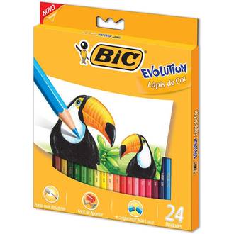 LAPIS DE COR EVOLUTION SEXTAVADO  BIC - C/24 - UN - BIC