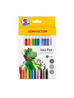 CANETA HIDROGRAFICA NEO PEN C/12 CORES - PCT 5 - COMPACTOR
