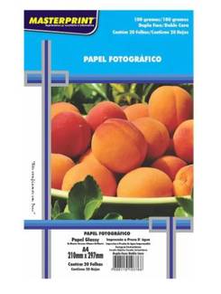 PAPEL GLOSSY DUP FACE A4 20FLS - 180G - 302010010 - UN - MASTERPRINT