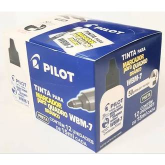 REFIL P/MARCADOR QUADRO BRANCO WBM-7 15 ML - PRETO - CX 12 - PILOT
