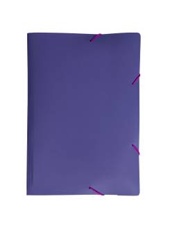 PASTA ELASTICO PLASTICA A4/FULL COLOR - 0442 - ROXO ESCURO - UN - DELLO