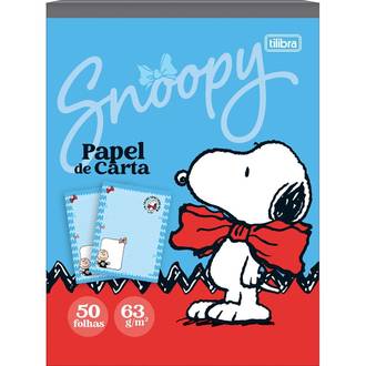 CADERNO COLADO PAPEL CARTA 50FLS - 395447 - SNOOPY - UN - TILIBRA