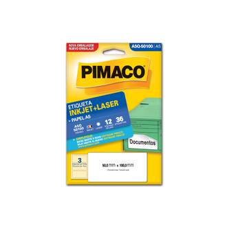 ETIQUETA INKJET/LASER A5 12FL - A5Q-50100 - 50X100 - UN - PIMACO