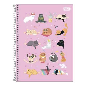 CADERNO UNIV CAPA DURA 10X1 160FLS - HUG ME - PCT 4 - TILIBRA