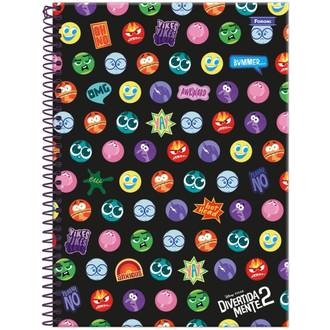 CADERNO UNIV CAPA DURA 1X1 80FLS - 3390950 - DIVERTIDA MENTE - UN - FORONI