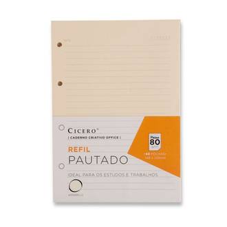 REFIL PAUTADO 80G A5 40FLS - UN - CICERO