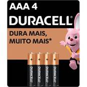 PILHA ALCALINA AAA PALITO COM 4 UNIDADES - UN - DURACELL