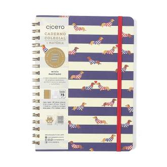 CADERNO ESPIRAL CAPA DURA PRAI 80FLS / CACHORROS - UN - CICERO