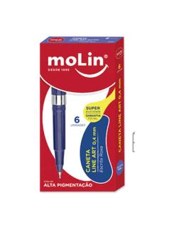 CANETA LINE ART CORES - 0,4MM - ROXO - CX 06 - MOLIN