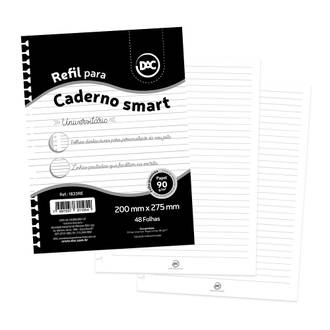 REFIL PAUTADO UNIV SMART 48FL - 1833RE - BRANCO - UN - DAC